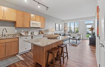 Kitchen and living area